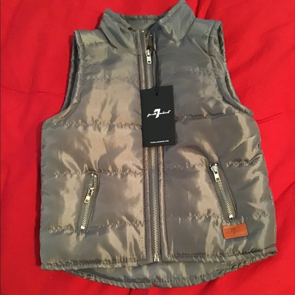 🎁 NWT 7 For All Mankind Baby Puffer Vest 18 M